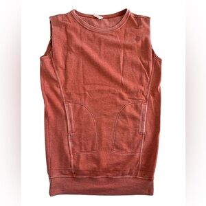 Oversized Daily Ritual Sleeveless coral Tunic hoodie dress